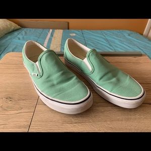 Turquoise Slip on Vans